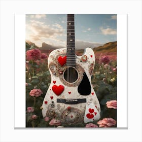 Heartstrings Monarchy Queen Of Hearts Guitar Elegance (21) Canvas Print