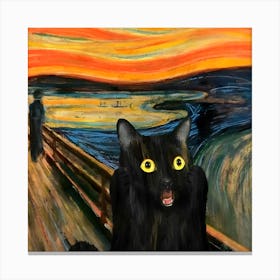 Van Goth Scream Cat Canvas Print