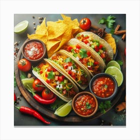 Mexican Tacos 4 Canvas Print