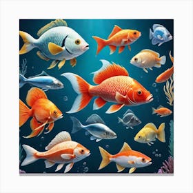 Fishes In The Sea Canvas Print