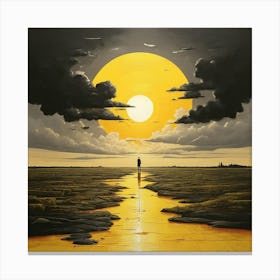 'Sunset' art Canvas Print