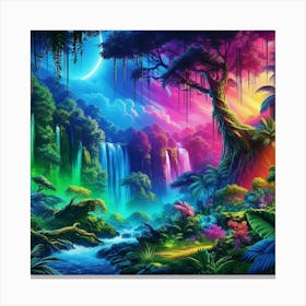 Jungle Waterfall Canvas Print