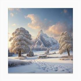 Snowy Landscape Canvas Print