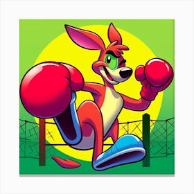 Boxing Raccoon Canvas Print
