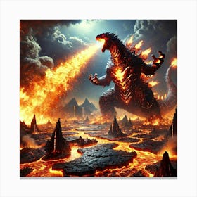 A Dramatic Scene Showing Ignis Rex, The Colossal F Canvas Print