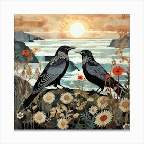 Bird In Nature Raven 4 Canvas Print