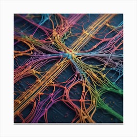 Abstract Network Canvas Print