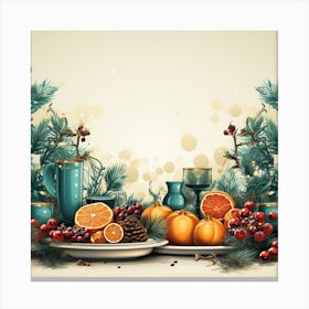 Christmas Table 3 Canvas Print