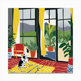 Dog In A Room Canvas Print