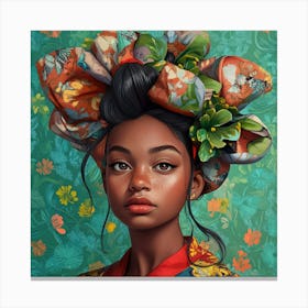 Portrait Of A Black Woman 3 Canvas Print