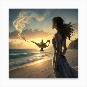 Awakening The Genie 5 Canvas Print