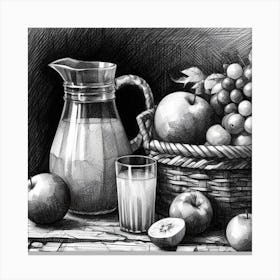 Jug Of Juice Canvas Print