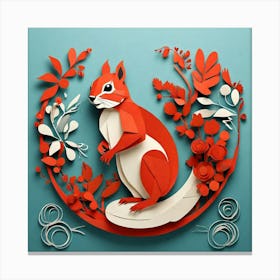 Minimalism, Squirrel Canvas Print