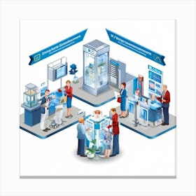 A Digital Illustration Displaying Various Services And Facilities For Comprehensive Health And Retir Canvas Print