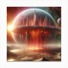 Alien Spaceship Canvas Print