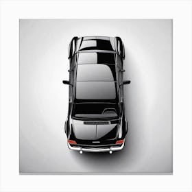 Black Car From The Top Canvas Print