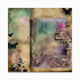 Shabbychicdreamymistpasteljunkjournalsgothi3 Canvas Print