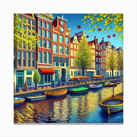 Amsterdam Canals Canvas Print