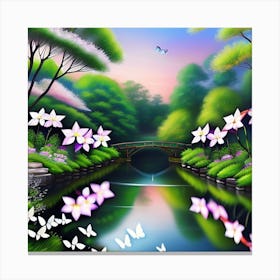 Asian Landscape Painting Canvas Print