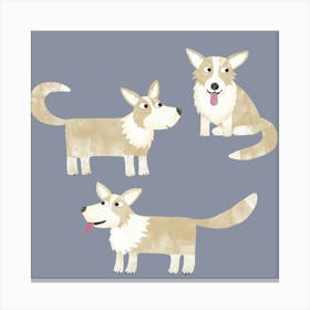 Corgi Dogs Canvas Print