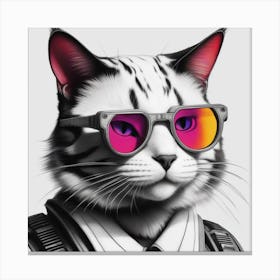 Cat In Sunglasses 2 Canvas Print