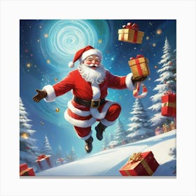 Albedobase Xl A Vibrant And Dynamic Portrayal Of Santa Claus B 0 (8) Canvas Print