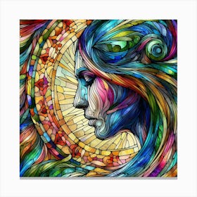 Stained Glass Diva Canvas Print