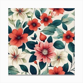 Floral Wallpaper 6 Canvas Print