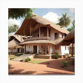 Leonardo Diffusion Xl Contempory Bamileke Village Architecture 1 Canvas Print