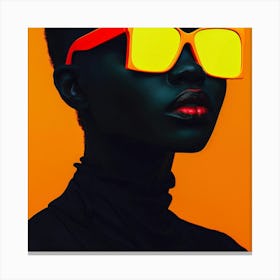 Portrait Of A Woman With Sunglasses 1 Canvas Print