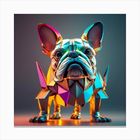 Polygonal French Bulldog 3 Canvas Print