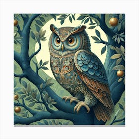 Owl In The Tree 2 Canvas Print