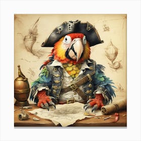 Pirate Parrot 11 Canvas Print