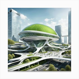 Futuristic City 83 Canvas Print