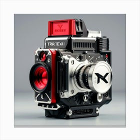 Black And Red Camera Canvas Print