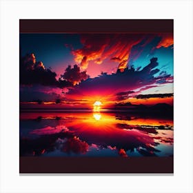 Sunset Over Water 1 Canvas Print