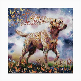 Butterfly Dog Canvas Print Canvas Print