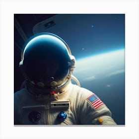 Astronaut In Space Canvas Print