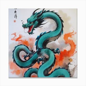 Blue Dragon 3 Canvas Print