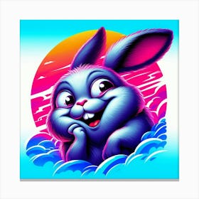 Bunny In The Clouds Canvas Print