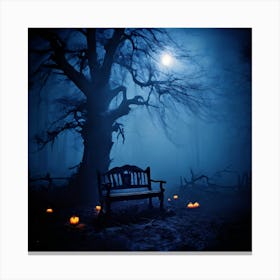 Halloween Night In The Woods 1 Canvas Print