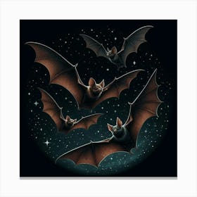 Bats In The Night Sky 1 Canvas Print