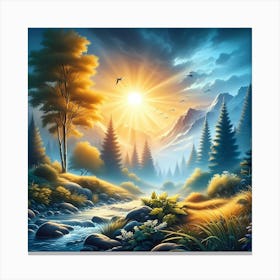 Sunset In The Mountains 22 Canvas Print