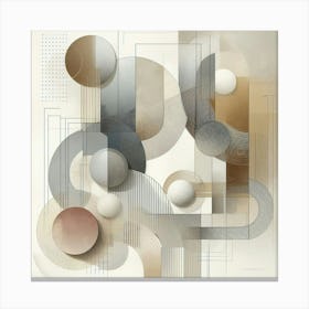 Neutral Abstract Of Beige, Grey, And White,1 Canvas Print