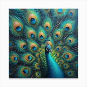 Peacock Painting Canvas Print