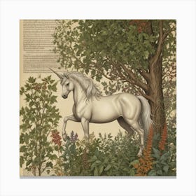 Unicorn In The Forest 12 Canvas Print