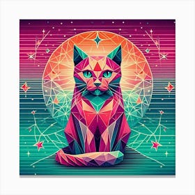 Munchkin Low Poly Cat Canvas Print