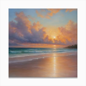 Sunset On The Beach 2 Canvas Print