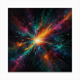 Abstract Representation Of A Cosmic Explosion 1 Canvas Print