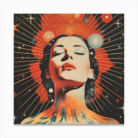 Female Empowerment Retro Aesthetic Canvas Print